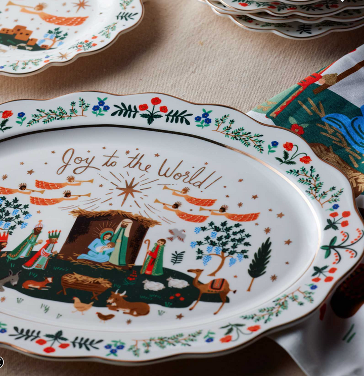 Nativity Porcelain Serving Platter