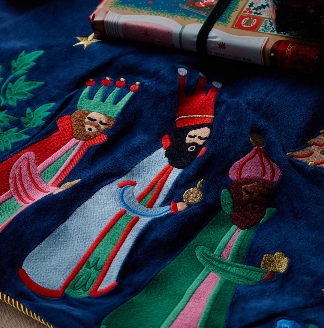 Nativity Embroidered Tree Skirt