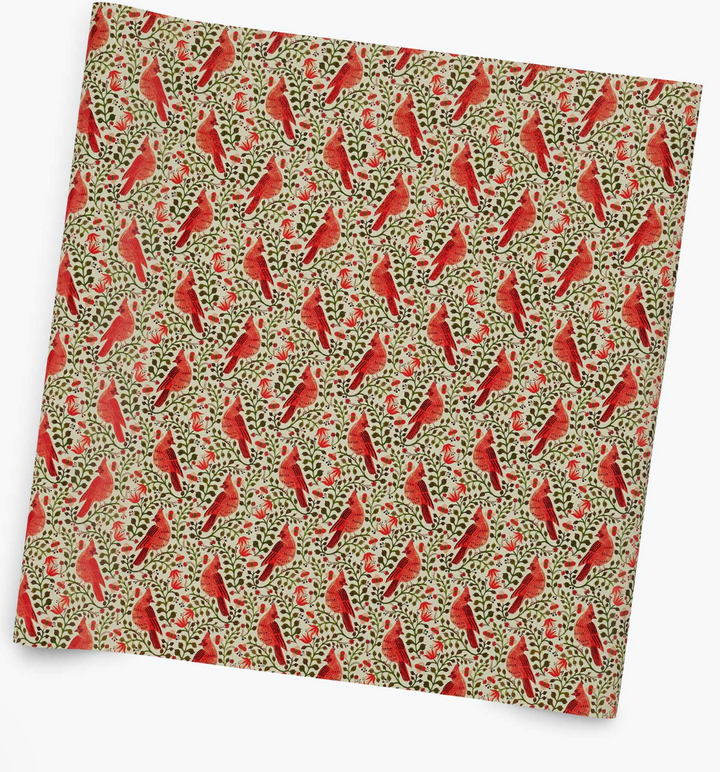 Christmas Cardinals Continuous Wrapping Roll