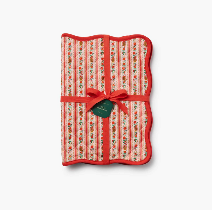 Holly Jolly Cotton Placemats, Set of 4