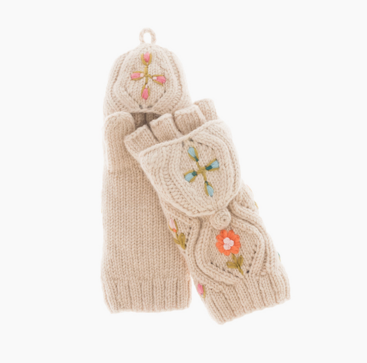 Tilly Convertible Mittens in Natural
