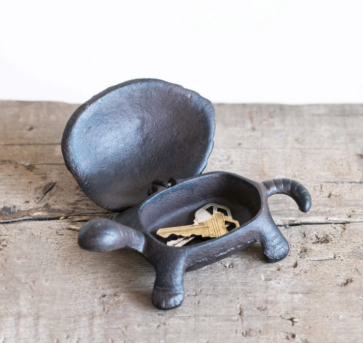 Decorative Cast Iron Turtle Key Box