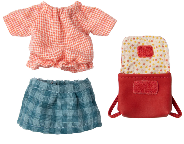 Tricycle Mouse, Big Sister with Bag in Red