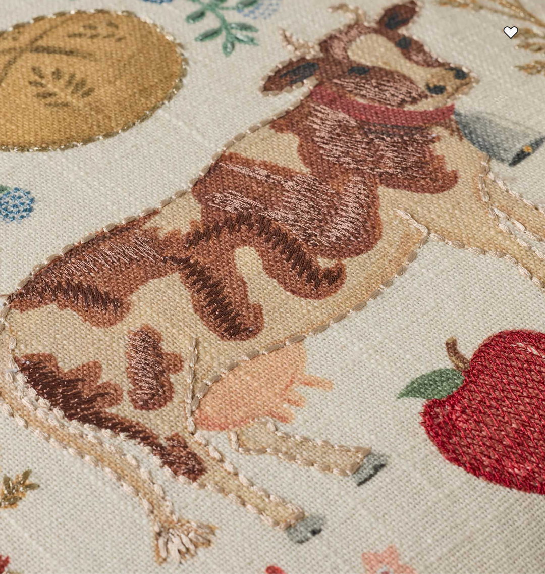 Country Home Embroidered Pillow, 22x22"
