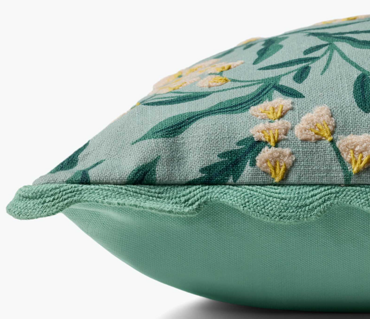 Lily of the Valley Embroidered Pillow, 20"x20"