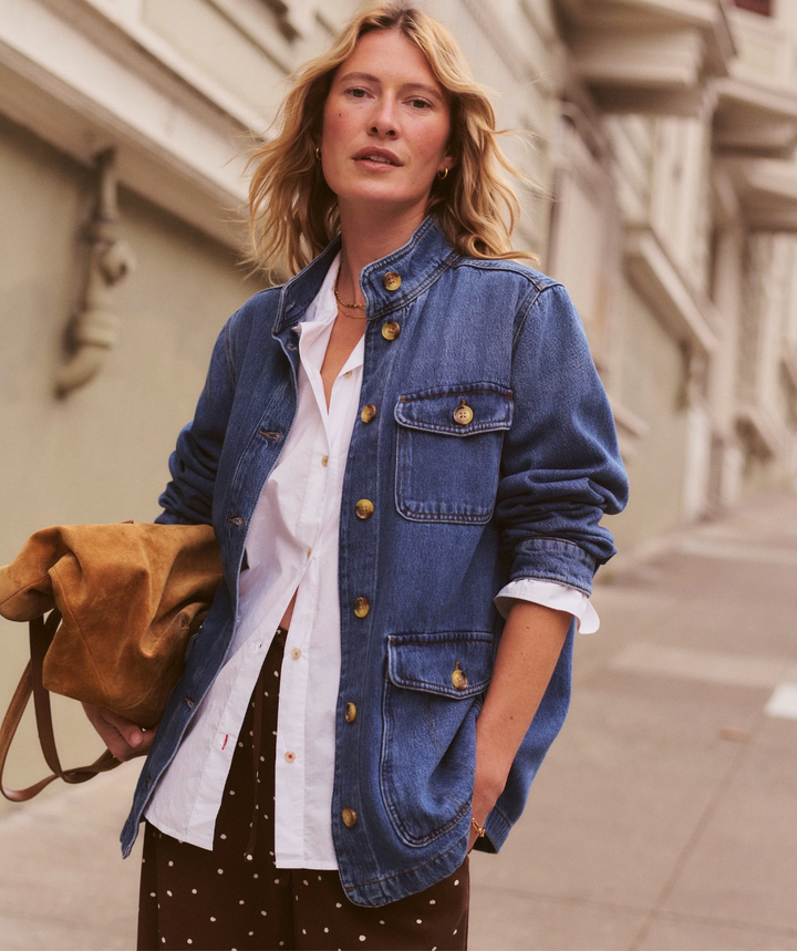 Blake Denim Utility Jacket, Medium Wash