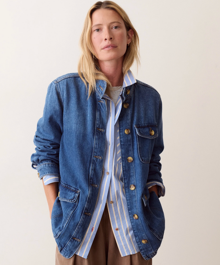Blake Denim Utility Jacket, Medium Wash