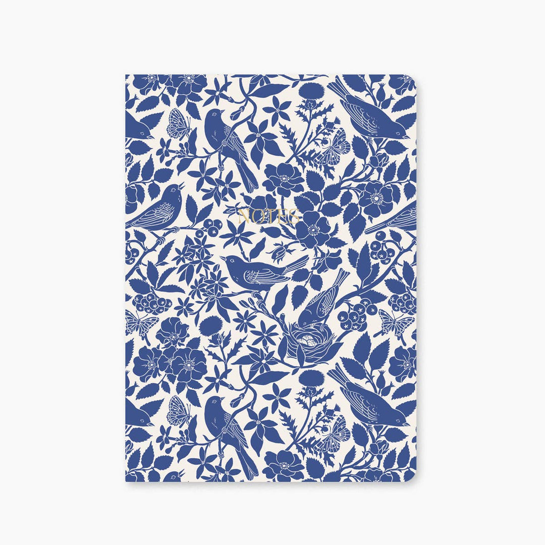 BLUE BIRDS | SOFT-COVER NOTEBOOK (grid)