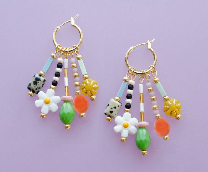 Della Beaded Charm Earrings