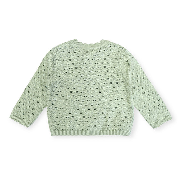 Mae Floral Pointelle Baby Cardigan