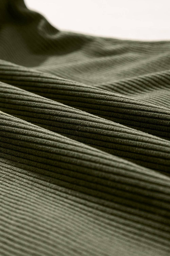 Corduroy Overall Dress in Green