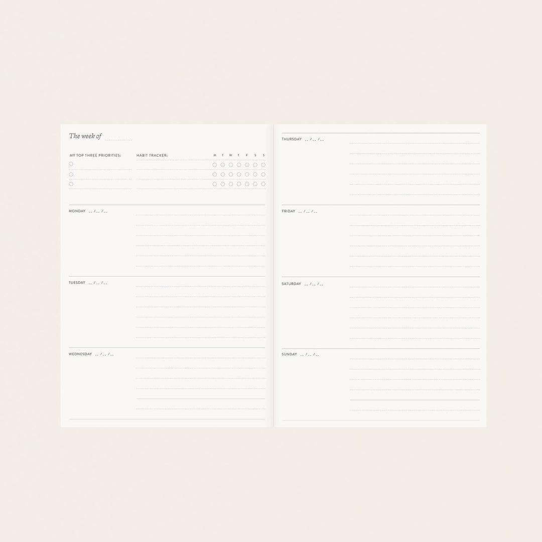 Herbarium Linen-Bound Undated Planner