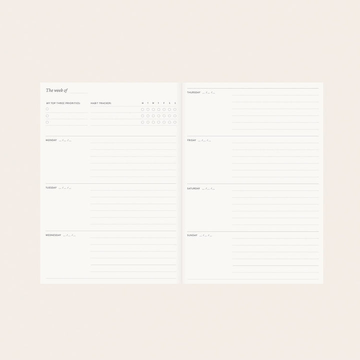 Herbarium Linen-Bound Undated Planner