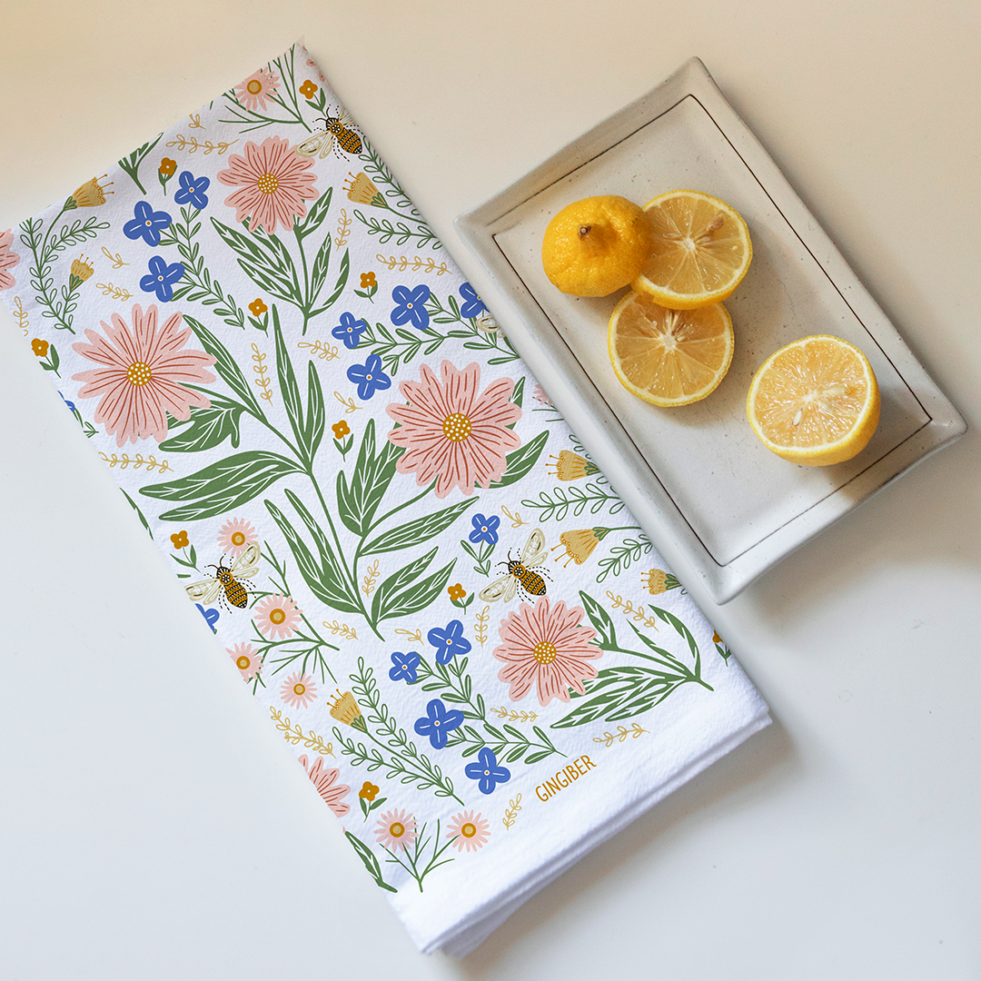 Wildflower Tea Towel
