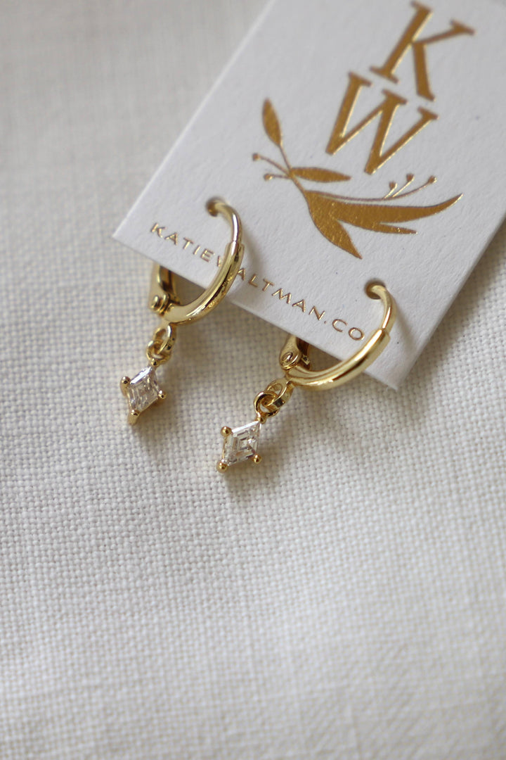 Diamond Birthstone Huggies