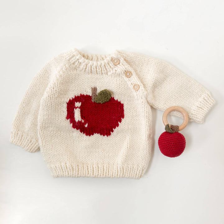 Apple Crochet Teether Rattle