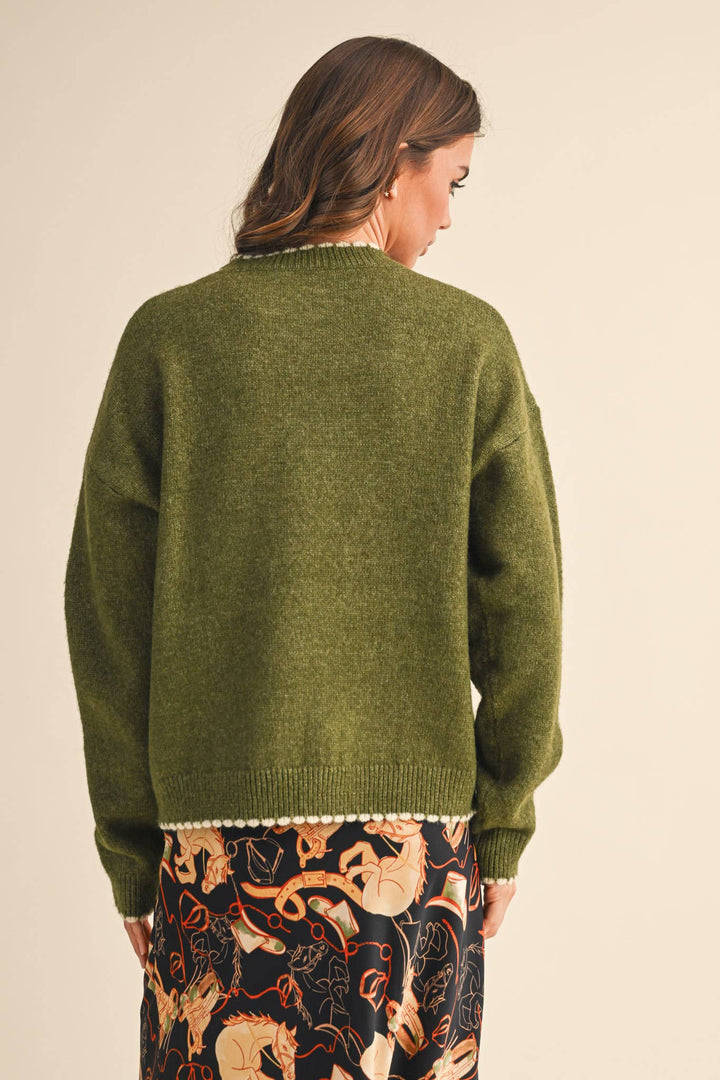 Knit Scalloped Edge Sweater