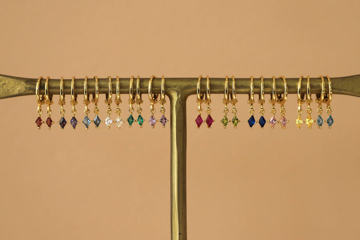 Diamond Birthstone Huggies