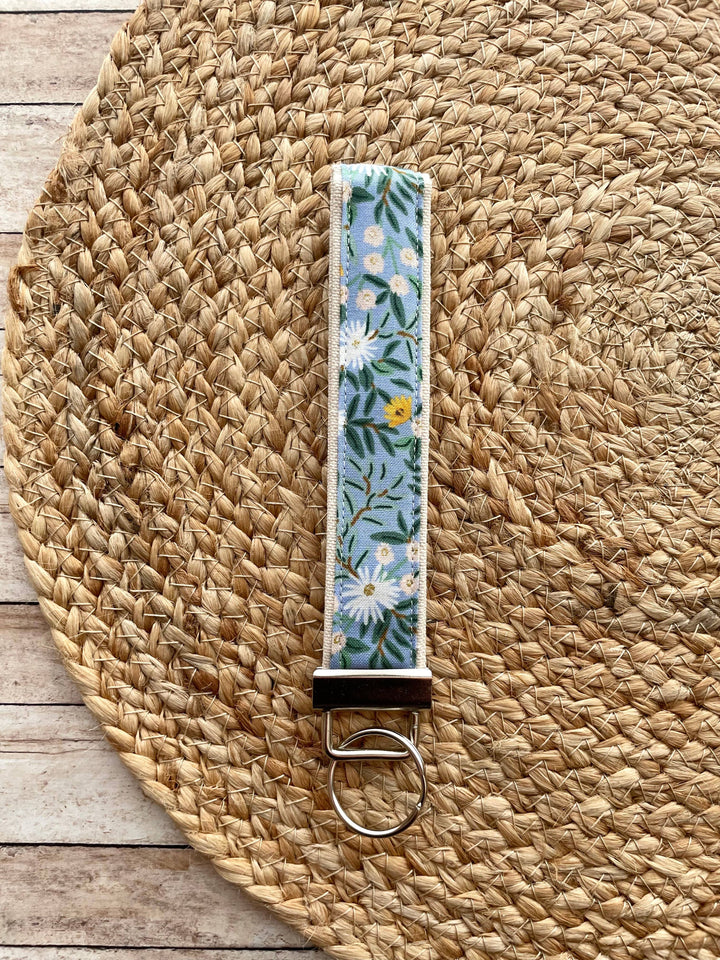 Rifle Paper Co. Daisy Fields Blue Keychain Wristlet