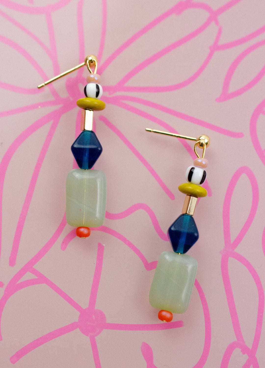 September Beaded Dangle Earrings