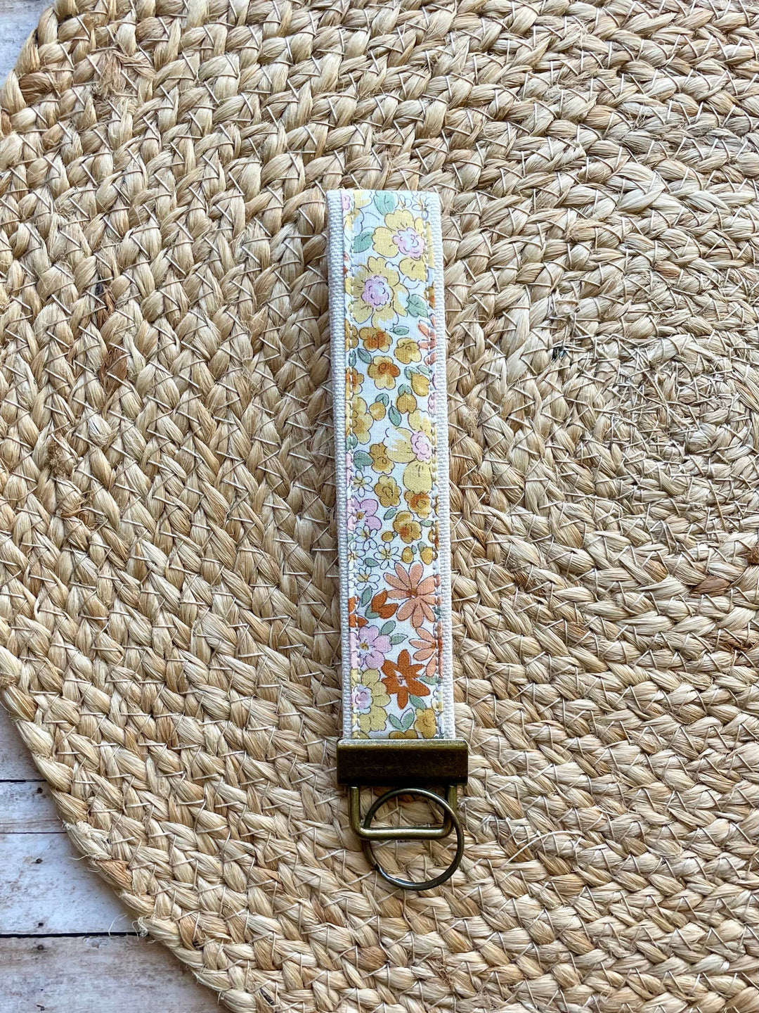 Neutral Florals Keychain Wristlet