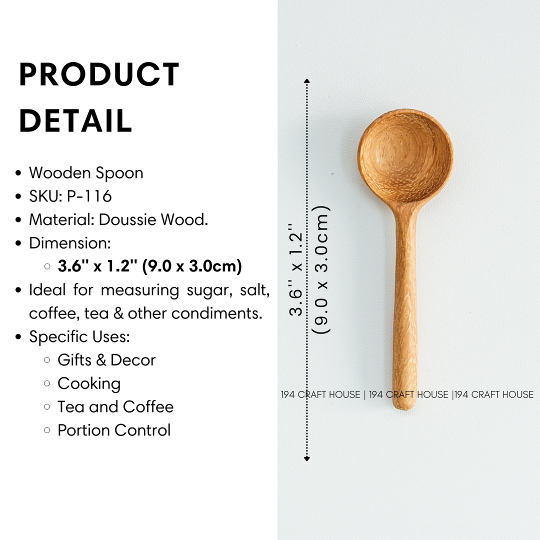 Tiny Wooden Sugar Spoons