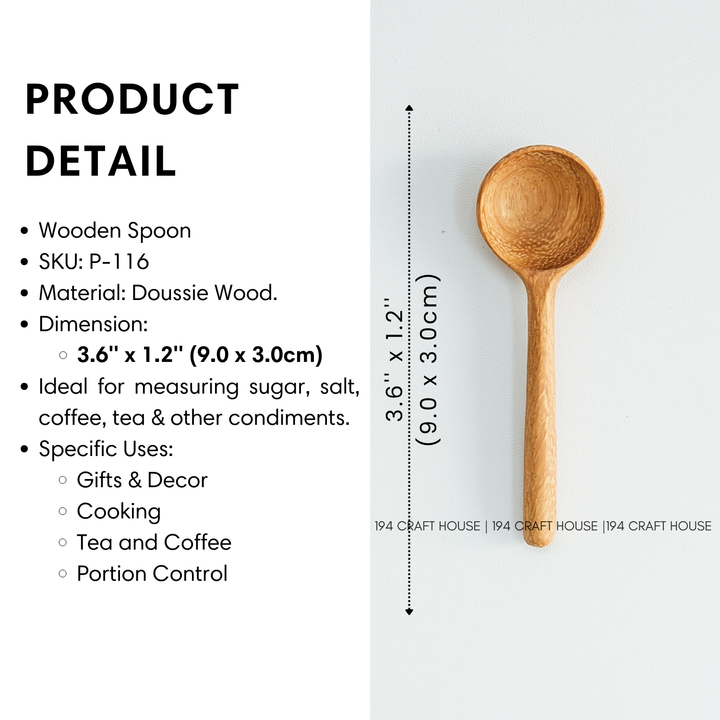 Tiny Wooden Sugar Spoons