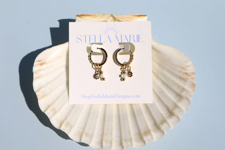Soft Blue Charm Earrings