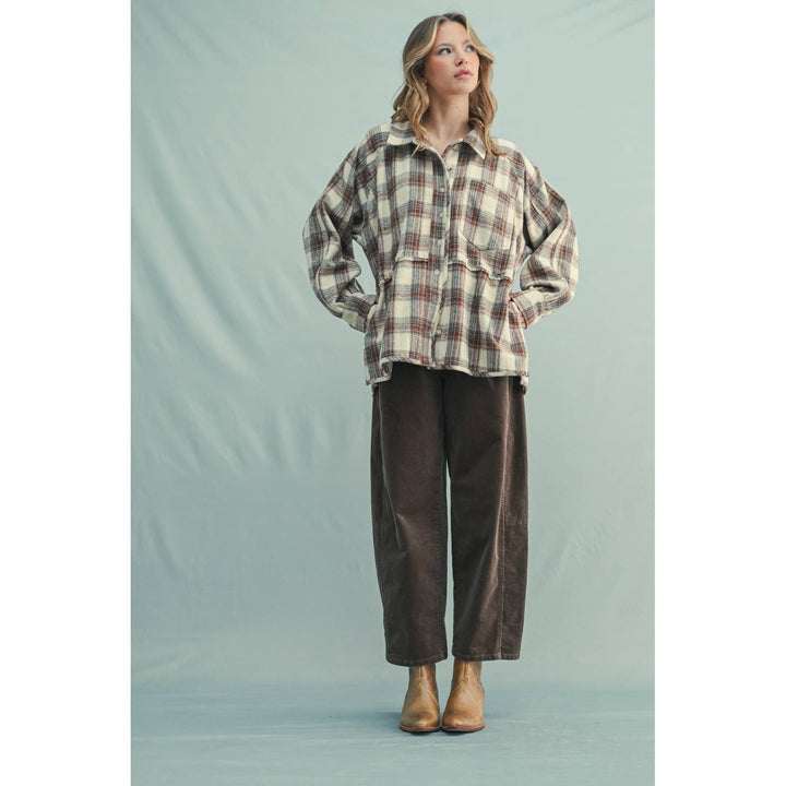 Plaid Button-Up Shacket