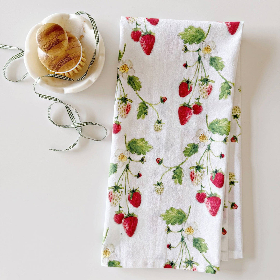 Strawberry tea towel