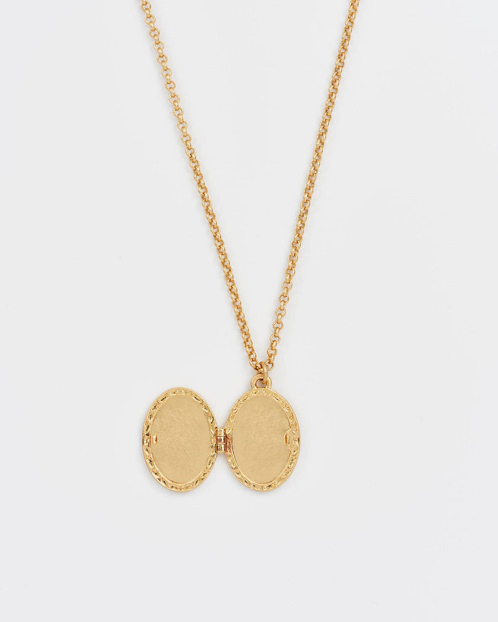 Robin &amp; Blackberry Oval Locket Necklace