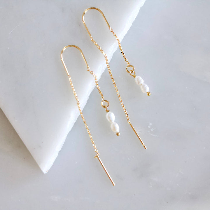 Pearl Threader Earrings 