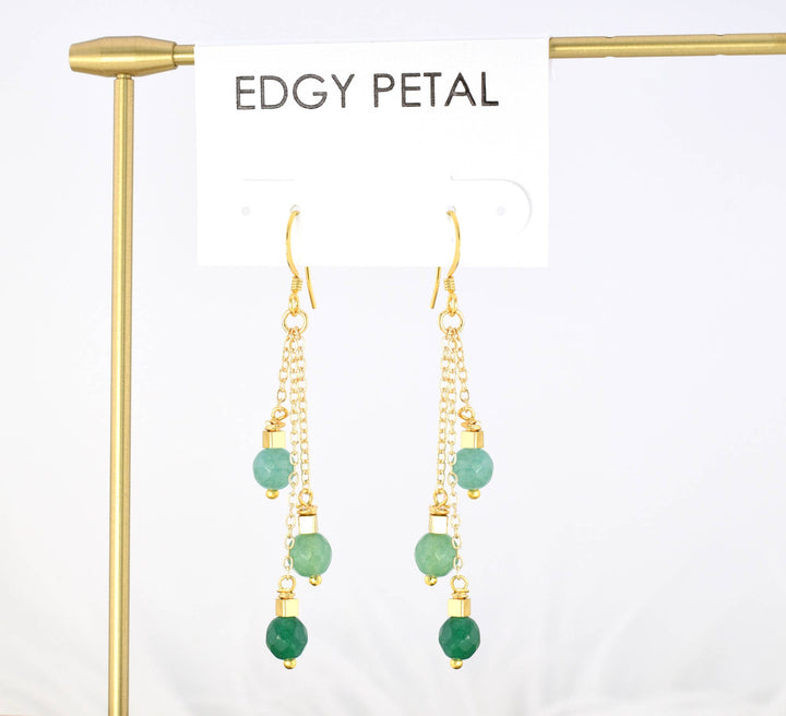 Green Burst Earrings