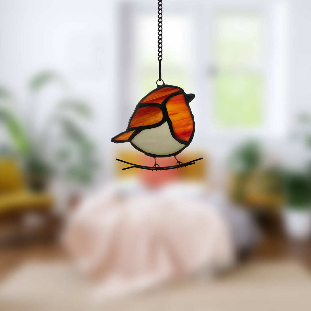 Bird Stained Glass Suncatcher, 4 Colors