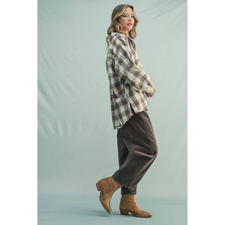 Plaid Button-Up Shacket