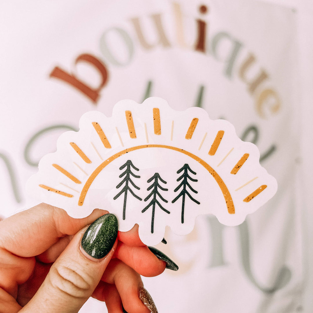 Pine Tree Vinyl Suncatcher Decals