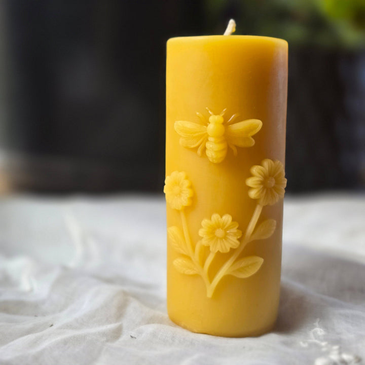 Bee-utiful Pillar Beeswax Candle