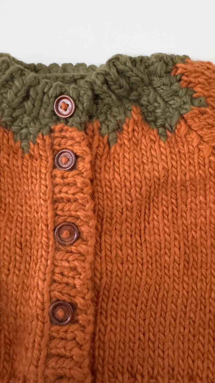 Kids Pumpkin Cardigan