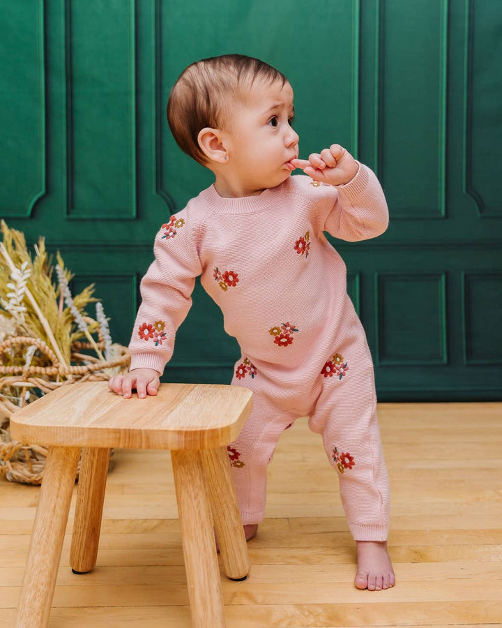 Floral Pink Baby Jumpsuit