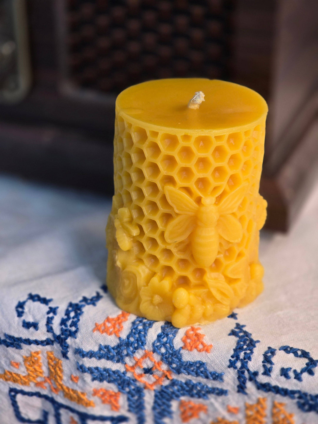 Perfect Pollinators Pillar Beeswax Candle