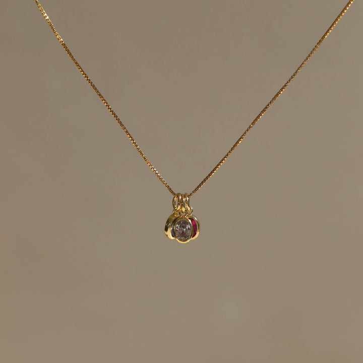 Oval Birthstone Charm