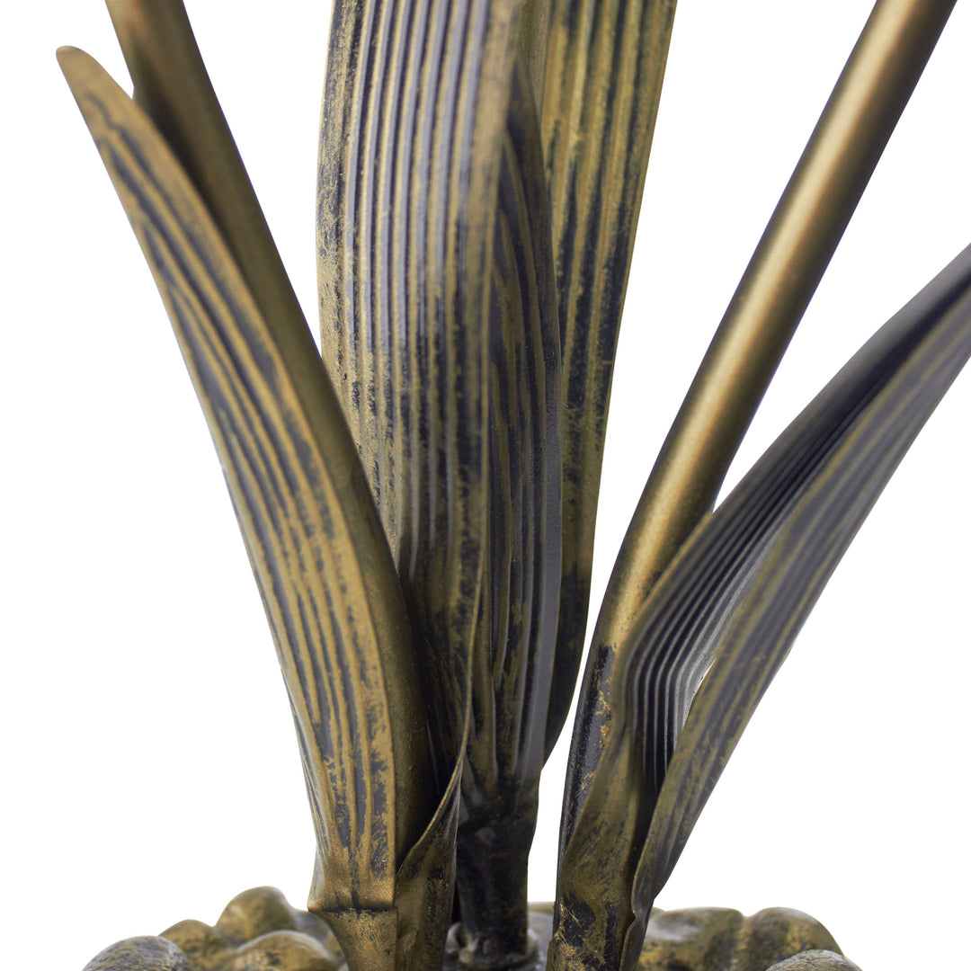Lily Shaped Table Lamp in Amber