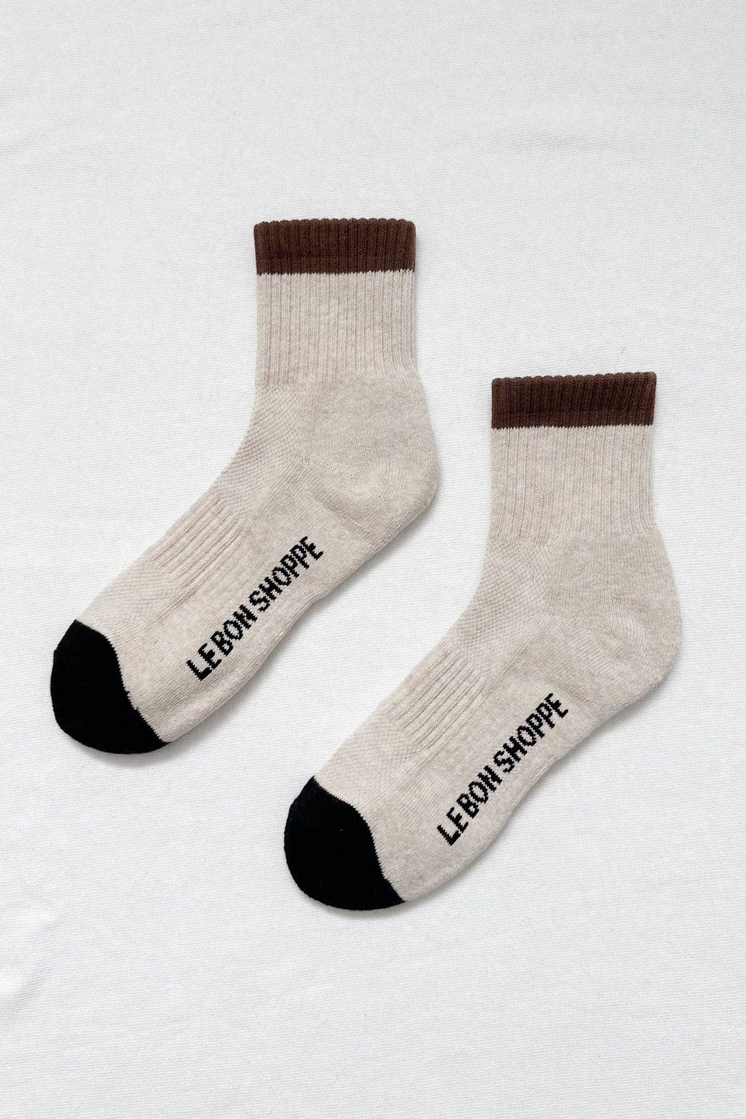 Color Block Girlfriend Socks in Black Coffee