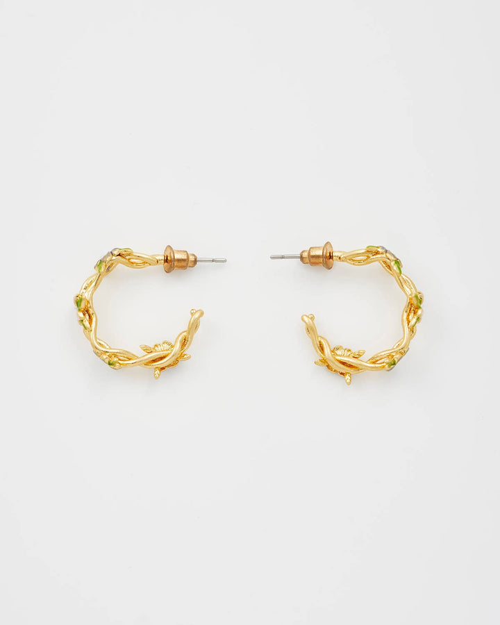 Wildflower Garden Hoop Earrings