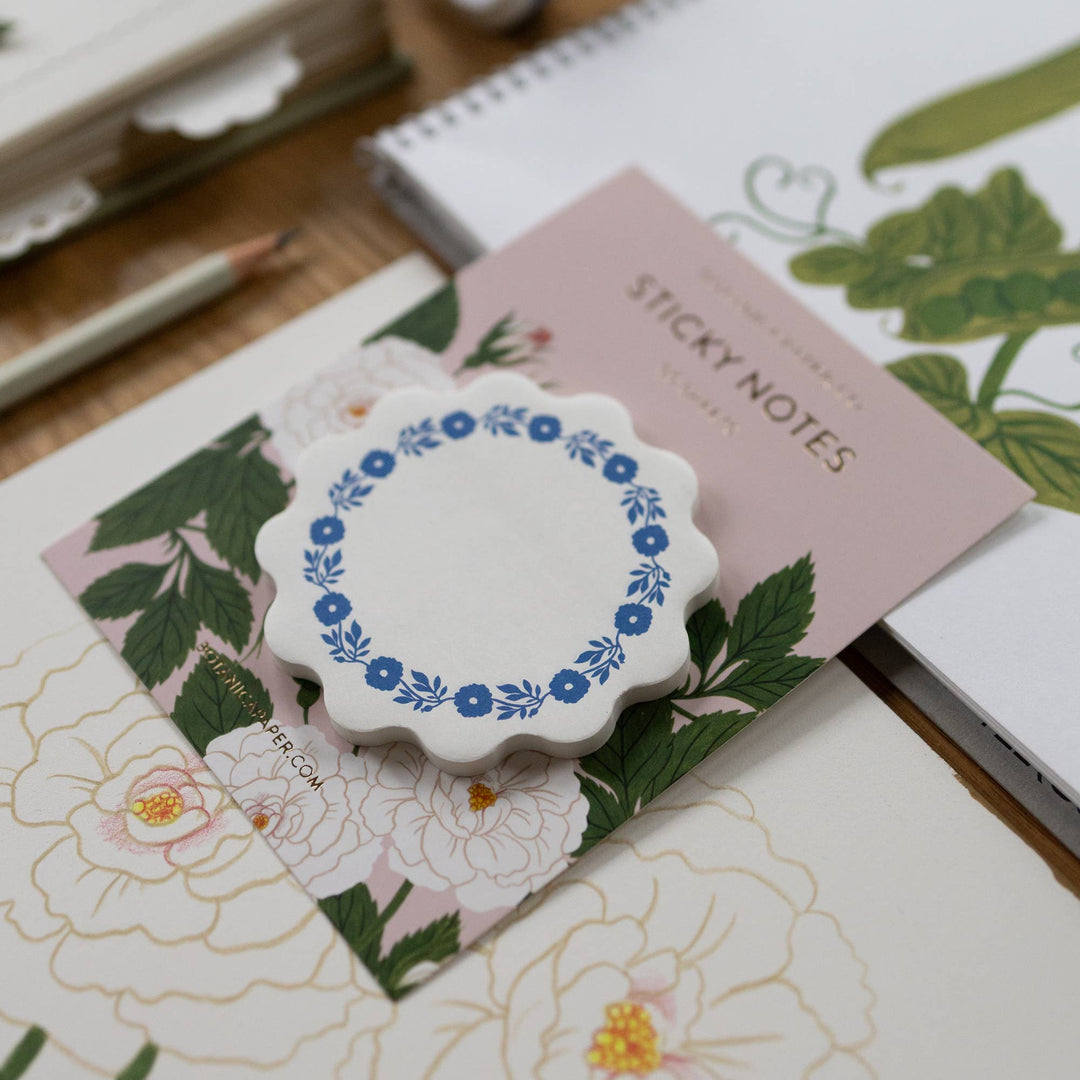 Blue Roses Sticky Notes