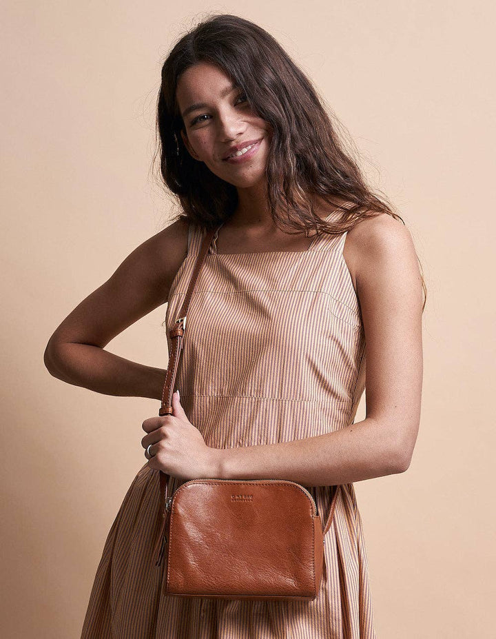 Emily, Cognac Stromboli Leather