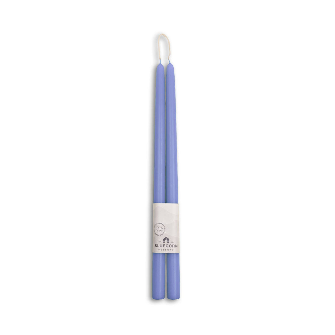 Sky Blue Beeswax Tapers, 3 Sizes