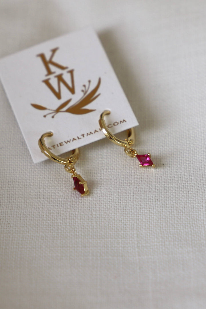 Diamond Birthstone Huggies