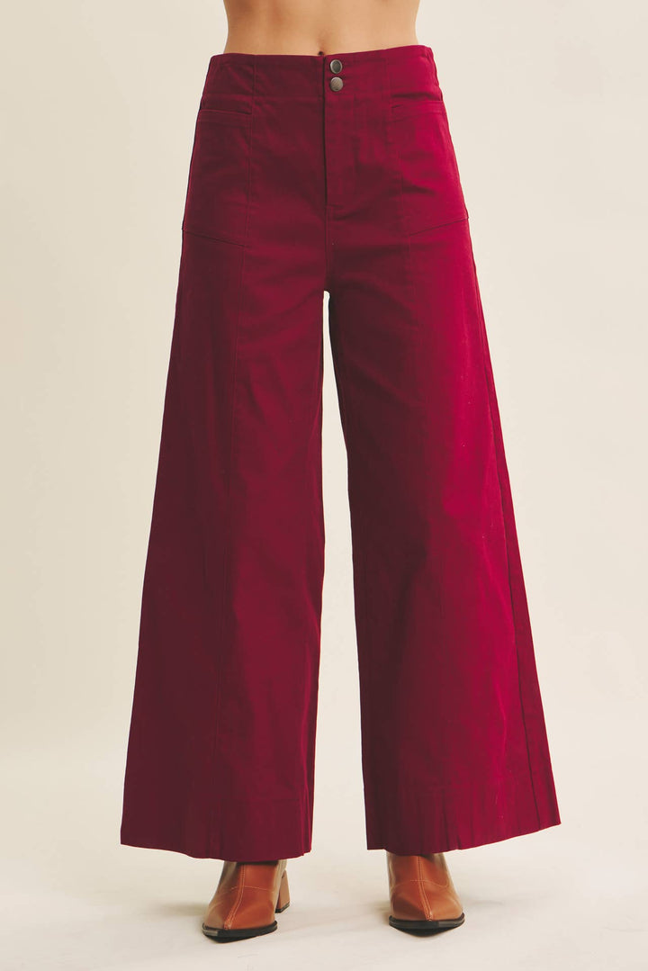 Everyday Essential Stretchy Wide-Leg Pants -2 Colors