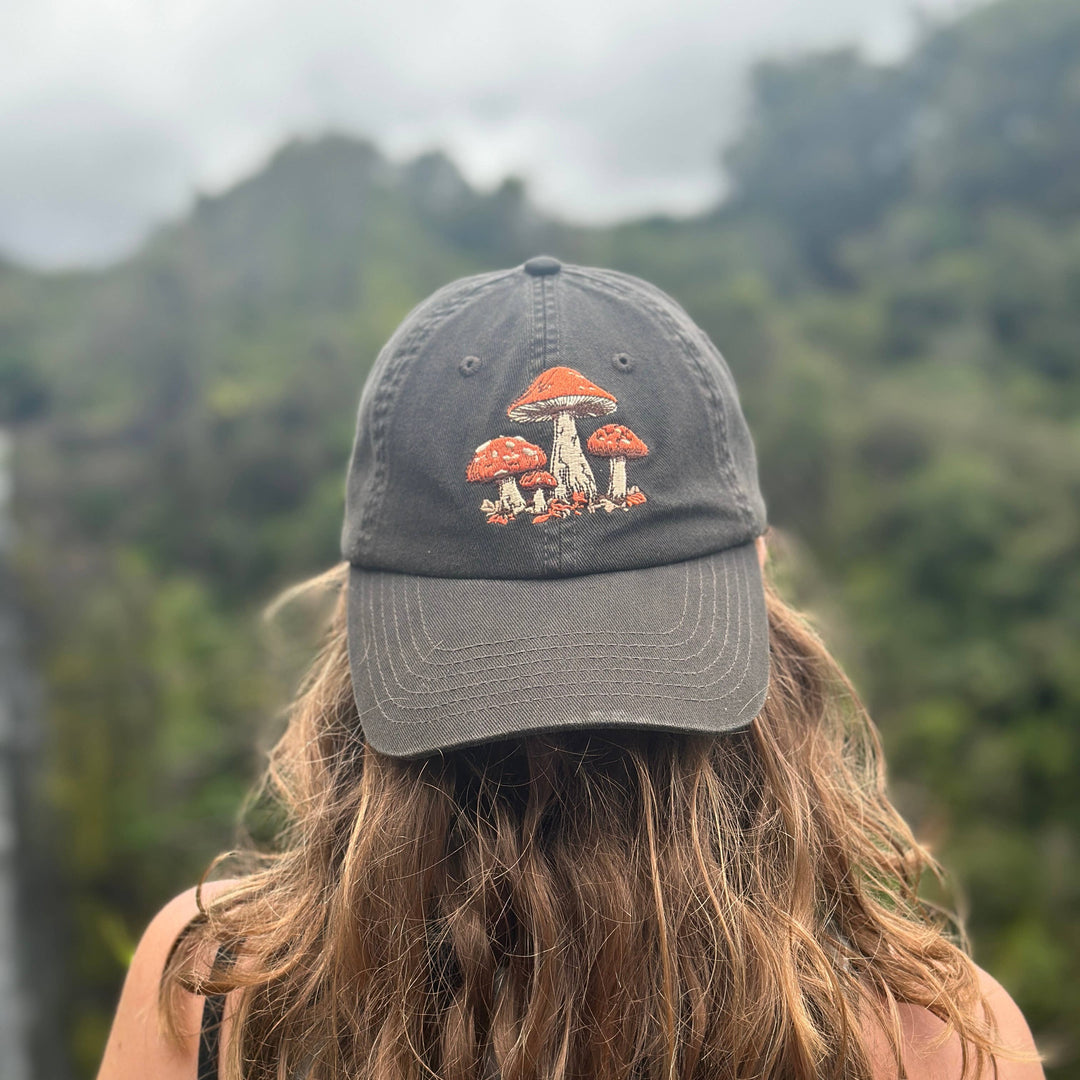 Mushroom Embroidered Baseball Cap